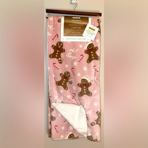 Pink gingerbread christmas blanket tiktok viral